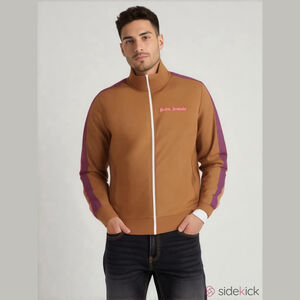 Palm Angels College Track Jacket Brown